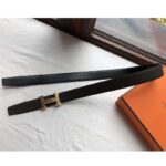 Hermes Men Quizz Belt Buckle & Reversible Leather Strap 32 mm-Gold - Image 6