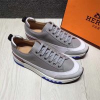 Hermes Men Rapid Sneaker Shoes White Sole-Grey