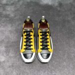 Hermes Men Rebus Sneaker Shoes Black Yellow and Khaki Insert - Bild 5