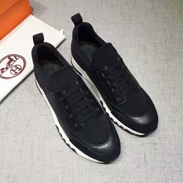 Hermes Men Shoes Stadium Sneaker-Black (2)