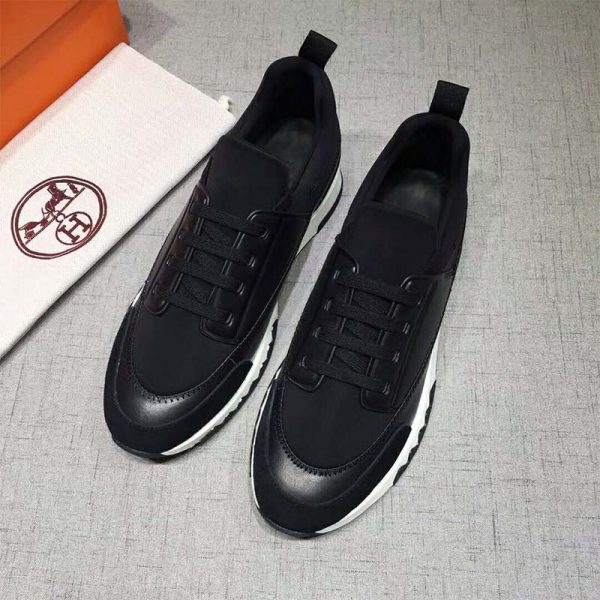 Hermes Men Shoes Stadium Sneaker-Black (8)