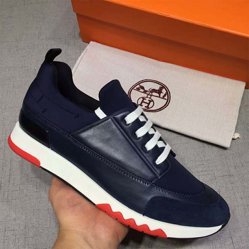 Hermes Men Shoes Stadium Sneaker-Blue - LULUX