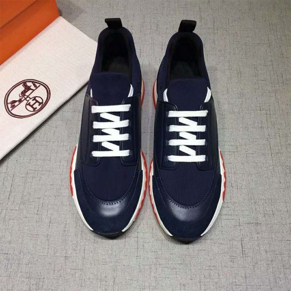 Hermes Men Shoes Stadium Sneaker-Blue (4)