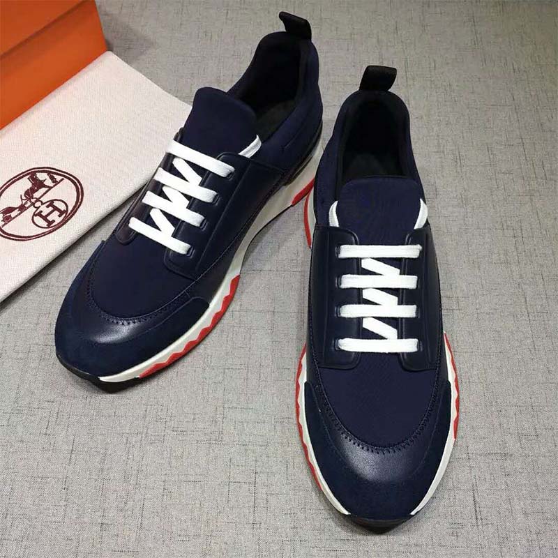 Hermes Men Shoes Stadium Sneaker-Blue - LULUX