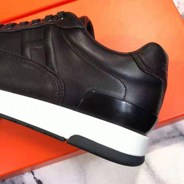 Hermes Men Trail Sneaker in Calfskin-Black (1)