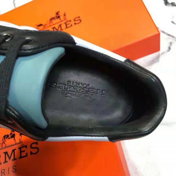 Hermes Men Trail Sneaker in Calfskin-Blue (1)