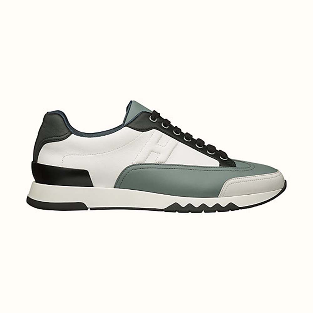 Hermes Men Trail Sneaker in Calfskin-Blue - LULUX