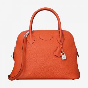 Hermes Women Bolide 31 Bag in Taurillon Clemence Leather-Orange