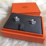 Hermes Women Chaine D'Ancre Earrings Very Small Model Jewelry Silver - Image 2