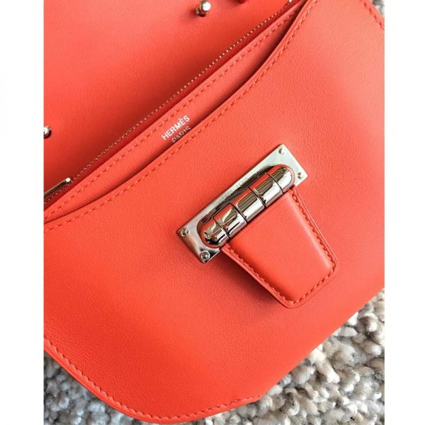 Hermes Women Convoyeur Mini Bag in Calfskin-Orange (1)