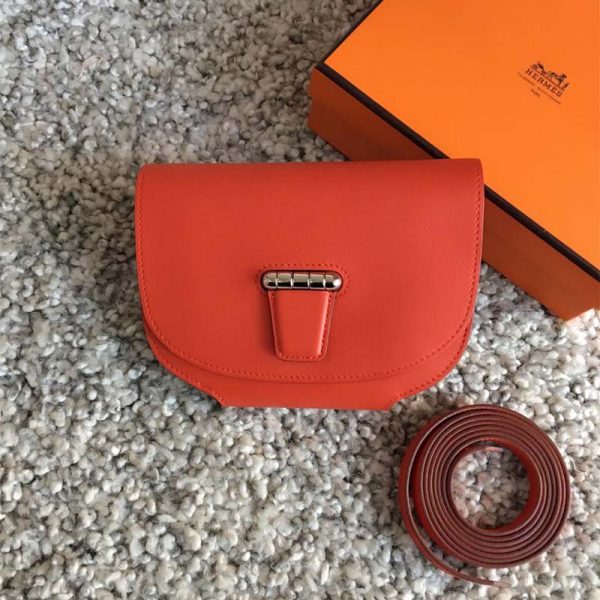 Hermes Women Convoyeur Mini Bag in Calfskin-Orange (2)