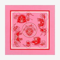 Hermes Women Ex-Libris Scarf 90-Pink