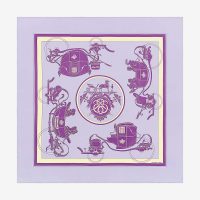 Hermes Women Ex-Libris Scarf 90-Pink