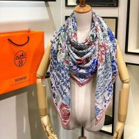 Hermes Women Fleurs De Giverny Scarf 90 1