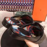 Hermes Women Oz Mule Goatskin "Brides De Gala Shadow"-Black – Bild 8