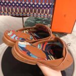 Hermes Women Oz Mule Goatskin "Brides De Gala Shadow"-Brown - immagine 7