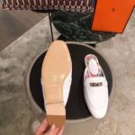 Hermes Women Oz Mule Goatskin "Brides De Gala Shadow"-Brown - immagine 9