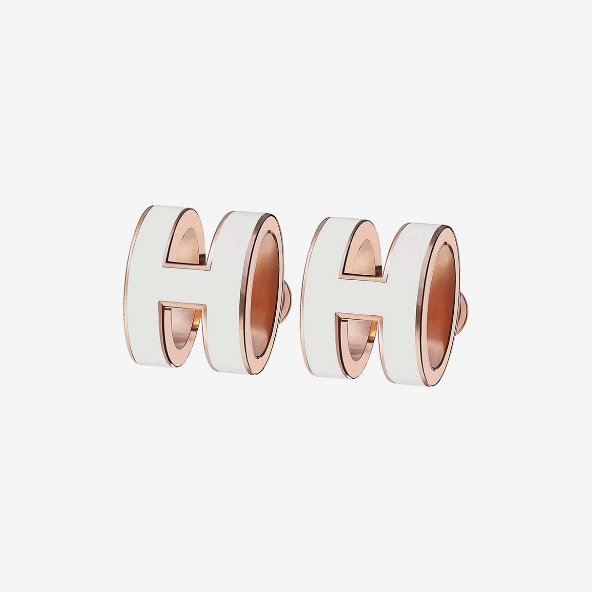 Hermes Women Pop H Earrings Jewelry White
