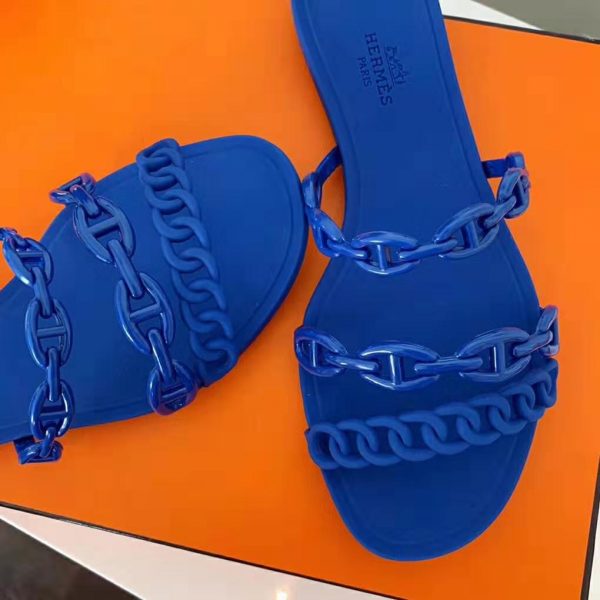 Hermes Women Rivage Sandal Summer TPU Sole-Blue (8)