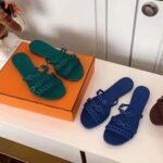 Hermes Women Rivage Sandal Summe TPU Sole-Green – Image 11