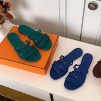 Hermes Women Rivage Sandal Summe TPU Sole-Green