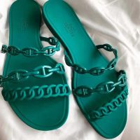 Hermes Women Rivage Sandal Summe TPU Sole-Green