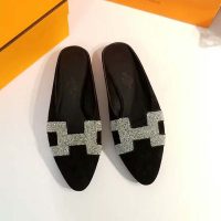 Hermes Women Roxane Mule Shoes Black