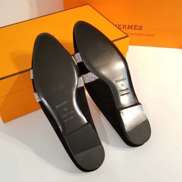 Hermes Women Roxane Mule Shoes Black (5)
