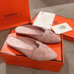 Hermes Women Roxane Mule Shoes Pink - Image 2