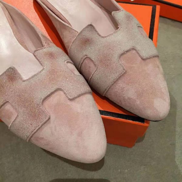 Hermes Women Roxane Mule Shoes Pink (6)