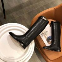 Hermes Women Shoes Jumping Boot in Calfskin-Black