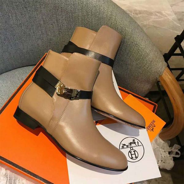 Hermes Women Shoes Neo Ankle Boot-Brown (2)