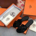 Hermes Women Shoes Oasis Sandal 50mm Heel-Black - Image 6