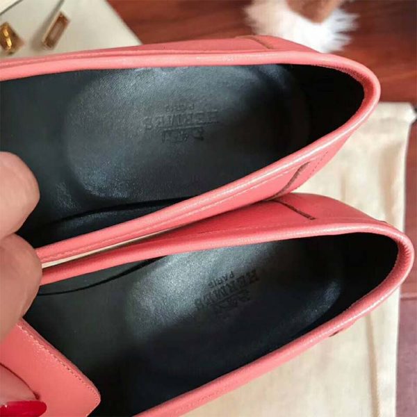 Hermes Women Shoes Paris Loafer-Pink (3)