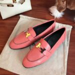 Hermes Women Shoes Paris Loafer-Pink - Image 3