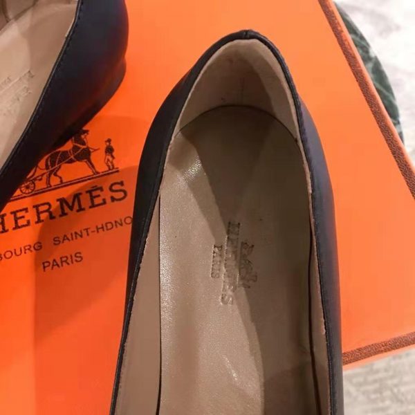 Hermes Women Shoes Pegase Ballerina in Calfskin-Black (1)