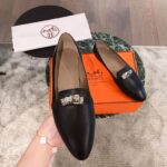 Hermes Women Pegase Ballerina in Calfskin-Black - Image 5