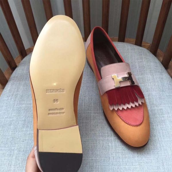 Hermes Women Shoes Royal Loafer-Pink (1)