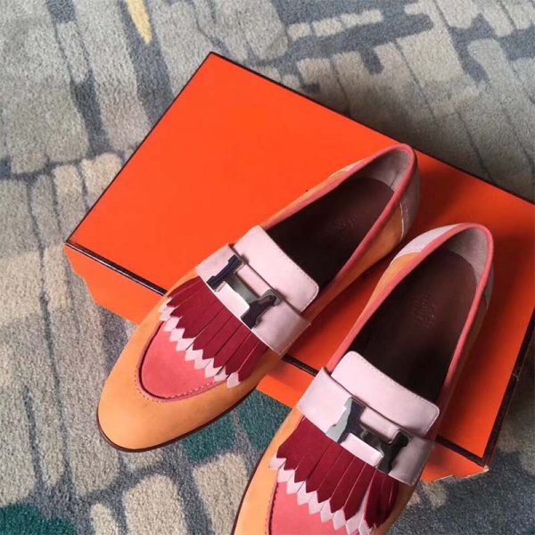 Hermes Women Shoes Royal Loafer-Pink (6)
