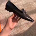 Hermes Women Subtil Ballerina in Goatskin with Square Toe-Black – Image 9