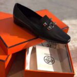 Hermes Women Subtil Ballerina in Goatskin with Square Toe-Black – Image 3
