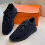 Hermes Women Team Sneaker Double-Sided Technical Mesh Elasticated Laces-Black – Image 3