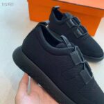 Hermes Women Team Sneaker Double-Sided Technical Mesh Elasticated Laces-Black – Image 7