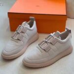 Hermes Women Team Sneaker Double-Sided Technical Mesh Elasticated Laces-White – Bild 5