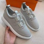 Hermes Women Team Sneaker Double-Sided Technical Mesh Elasticated Laces-White – Bild 7