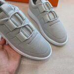 Hermes Women Team Sneaker Double-Sided Technical Mesh Elasticated Laces-White – Bild 8