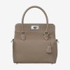 Hermes Women Toolbox 26 Bag in Calfskin Leather-Silver