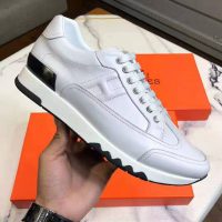 Hermes Women Trail Sneaker in Calfskin-White