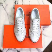 Hermes Women Trail Sneaker in Calfskin-White