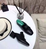 Hermes Women Tuileries Mule Goatskin Tone-On-Tone Fringe Detail-Black - Image 2